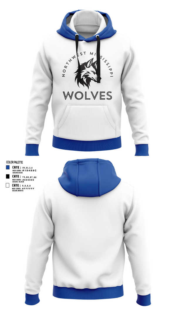Hoodie, Northwest Mississippi Wolves, Men's Basketball, Teamtime, Team time, sublimation, custom sports apparel, team uniforms, spirit wear, spiritwear, sports uniforms, custom shirts, team store, custom team store, fundraiser sports, apparel fundraiser