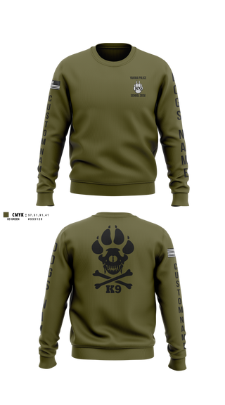 Crew Neck Sweatshirt, Yakima Police Department K9 School, Police, Teamtime, Team time, sublimation, custom sports apparel, team uniforms, spirit wear, spiritwear, sports uniforms, custom shirts, team store, custom team store, fundraiser sports, apparel fundraiser