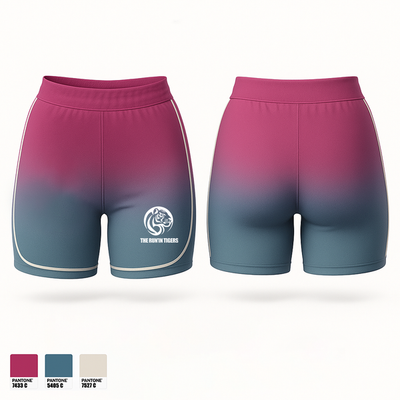 The Run’in Tigers 60081118 Women's Compression Shorts - 1
