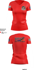 100th Missile Defense Brigade 43971287 Women's Short Sleeve V-neck Shirt - 102