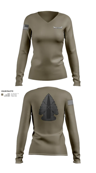 Womens Long Sleeve Vneck Shirt, HPPD Sniper Team, Police, Teamtime, Team time, sublimation, custom sports apparel, team uniforms, spirit wear, spiritwear, sports uniforms, custom shirts, team store, custom team store, fundraiser sports, apparel fundraiser
