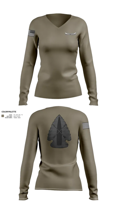 HPPD Sniper Team 69430673 Women's Long Sleeve V-neck Shirt - 23