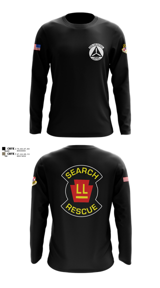 Long Sleeve Performance Shirt, Wicomico Composite Squadron, Air Force, Teamtime, Team time, sublimation, custom sports apparel, team uniforms, spirit wear, spiritwear, sports uniforms, custom shirts, team store, custom team store, fundraiser sports, apparel fundraiser