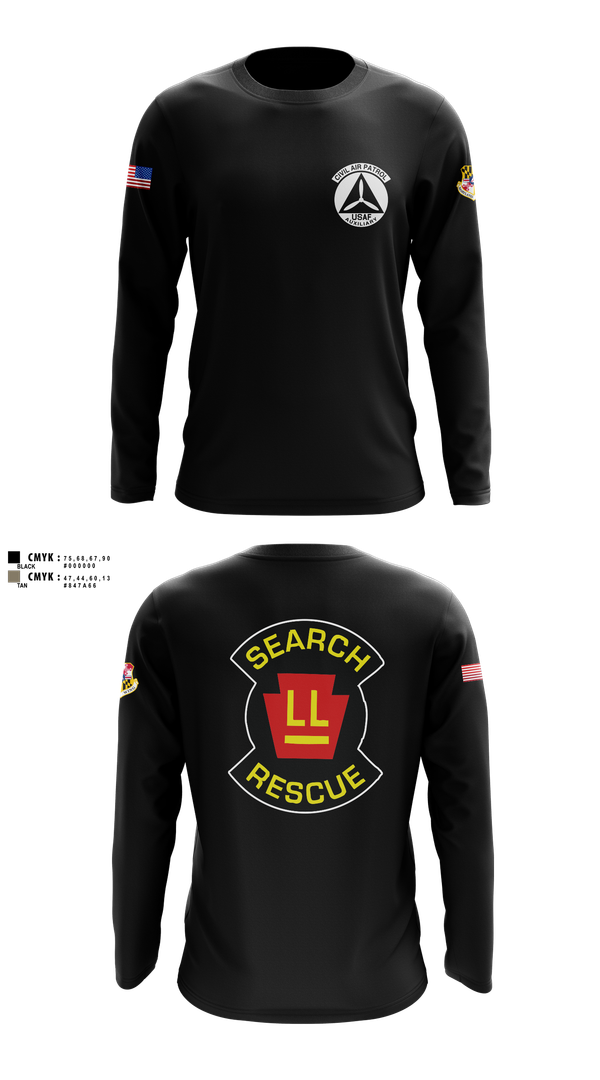 Long Sleeve Performance Shirt, Wicomico Composite Squadron, Air Force, Teamtime, Team time, sublimation, custom sports apparel, team uniforms, spirit wear, spiritwear, sports uniforms, custom shirts, team store, custom team store, fundraiser sports, apparel fundraiser