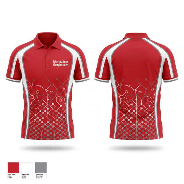Short Sleeve Performance Polo, Marmaduke Greyhounds, Softball, Teamtime, Team time, sublimation, custom sports apparel, team uniforms, spirit wear, spiritwear, sports uniforms, custom shirts, team store, custom team store, fundraiser sports, apparel fundraiser