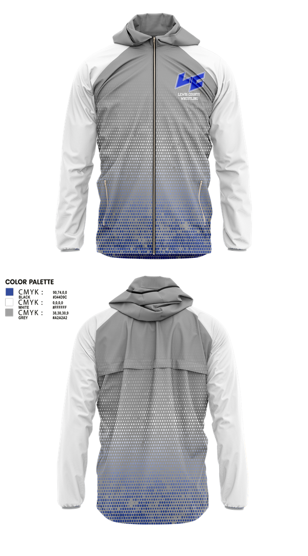 Windbreaker, Lewis County High School Wrestling, Wrestling, Teamtime, Team time, sublimation, custom sports apparel, team uniforms, spirit wear, spiritwear, sports uniforms, custom shirts, team store, custom team store, fundraiser sports, apparel fundraiser