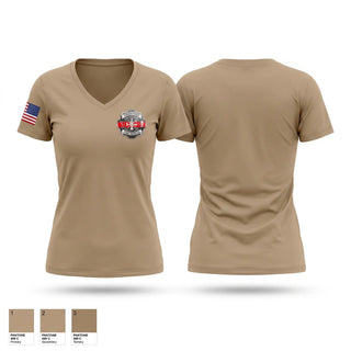 Womens Short Sleeve Vneck Shirt, CRAWFORD FIRE, Fire Department, Teamtime, Team time, sublimation, custom sports apparel, team uniforms, spirit wear, spiritwear, sports uniforms, custom shirts, team store, custom team store, fundraiser sports, apparel fundraiser