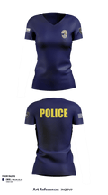 Kimberly-Hansen Police Department Women's Short Sleeve V-neck Shirt - 1