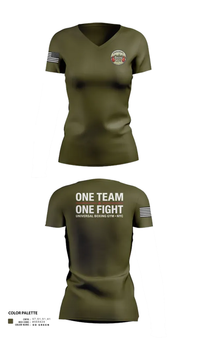 Universal Boxing Gym 90874123 Women's Short Sleeve V-neck Shirt - 22