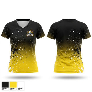 Womens Short Sleeve Vneck Shirt, Lakes Area Stars, , Teamtime, Team time, sublimation, custom sports apparel, team uniforms, spirit wear, spiritwear, sports uniforms, custom shirts, team store, custom team store, fundraiser sports, apparel fundraiser