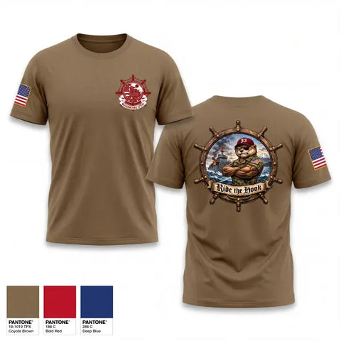 Old School Cotton Feel Shirt, Ride The Hook, Army, Teamtime, Team time, sublimation, custom sports apparel, team uniforms, spirit wear, spiritwear, sports uniforms, custom shirts, team store, custom team store, fundraiser sports, apparel fundraiser