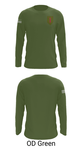 Long Sleeve Performance Shirt, 1st Infantry Division, Army, Teamtime, Team time, sublimation, custom sports apparel, team uniforms, spirit wear, spiritwear, sports uniforms, custom shirts, team store, custom team store, fundraiser sports, apparel fundraiser