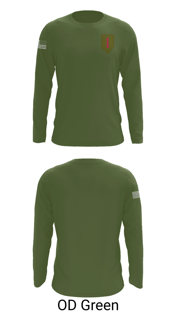 Long Sleeve Performance Shirt, 1st Infantry Division, Army, Teamtime, Team time, sublimation, custom sports apparel, team uniforms, spirit wear, spiritwear, sports uniforms, custom shirts, team store, custom team store, fundraiser sports, apparel fundraiser