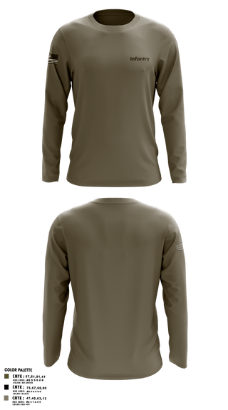 Long Sleeve Performance Shirt, Infantry, , Teamtime, Team time, sublimation, custom sports apparel, team uniforms, spirit wear, spiritwear, sports uniforms, custom shirts, team store, custom team store, fundraiser sports, apparel fundraiser