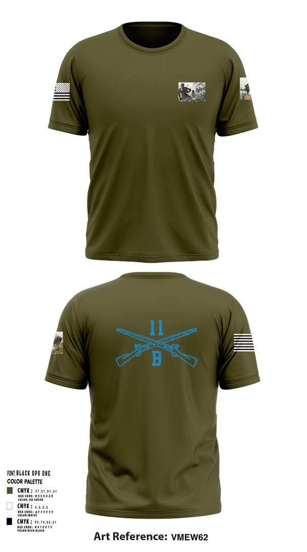 Short Sleeve Performance Shirt, 218th Maneuver brigade11 bravo infantry, National Guard, Teamtime, Team time, sublimation, custom sports apparel, team uniforms, spirit wear, spiritwear, sports uniforms, custom shirts, team store, custom team store, fundraiser sports, apparel fundraiser