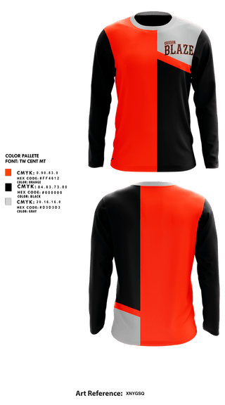 Long Sleeve Performance Shirt, Oregon Blaze, Softball, Teamtime, Team time, sublimation, custom sports apparel, team uniforms, spirit wear, spiritwear, sports uniforms, custom shirts, team store, custom team store, fundraiser sports, apparel fundraiser