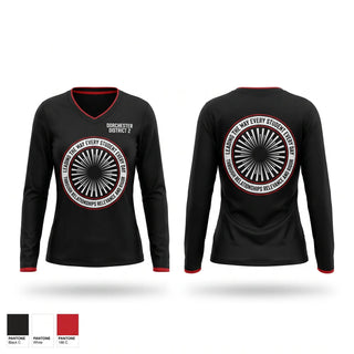 Womens Long Sleeve Vneck Shirt, Dorchester District 2, , Teamtime, Team time, sublimation, custom sports apparel, team uniforms, spirit wear, spiritwear, sports uniforms, custom shirts, team store, custom team store, fundraiser sports, apparel fundraiser