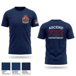Old School Cotton Feel Shirt, Ascend Fire Department, Fire Department, Teamtime, Team time, sublimation, custom sports apparel, team uniforms, spirit wear, spiritwear, sports uniforms, custom shirts, team store, custom team store, fundraiser sports, apparel fundraiser
