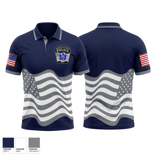 Short Sleeve Performance Polo, Maple Heights Police Department, Police, Teamtime, Team time, sublimation, custom sports apparel, team uniforms, spirit wear, spiritwear, sports uniforms, custom shirts, team store, custom team store, fundraiser sports, apparel fundraiser