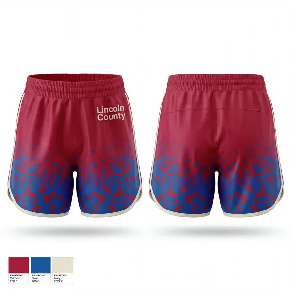Womens Shorts, Lincoln County, Men's Basketball, Teamtime, Team time, sublimation, custom sports apparel, team uniforms, spirit wear, spiritwear, sports uniforms, custom shirts, team store, custom team store, fundraiser sports, apparel fundraiser