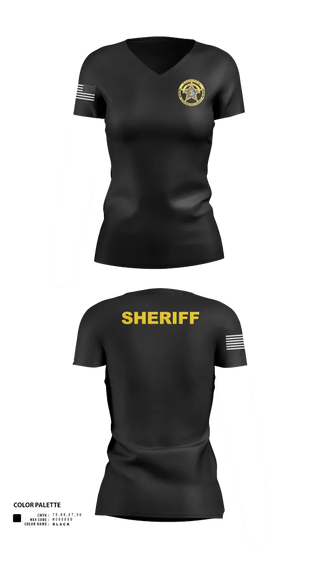 Womens Short Sleeve Vneck Shirt, Dorchester County Sheriffs office, , Teamtime, Team time, sublimation, custom sports apparel, team uniforms, spirit wear, spiritwear, sports uniforms, custom shirts, team store, custom team store, fundraiser sports, apparel fundraiser