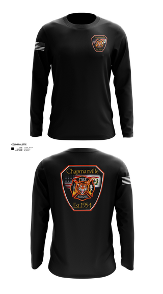 Long Sleeve Performance Shirt, Chapmanville Fire Department, Fire Department, Teamtime, Team time, sublimation, custom sports apparel, team uniforms, spirit wear, spiritwear, sports uniforms, custom shirts, team store, custom team store, fundraiser sports, apparel fundraiser
