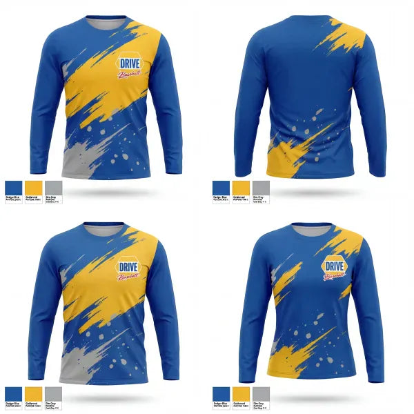 Long Sleeve Performance Shirt, Dawson DRIVE, Baseball, Teamtime, Team time, sublimation, custom sports apparel, team uniforms, spirit wear, spiritwear, sports uniforms, custom shirts, team store, custom team store, fundraiser sports, apparel fundraiser