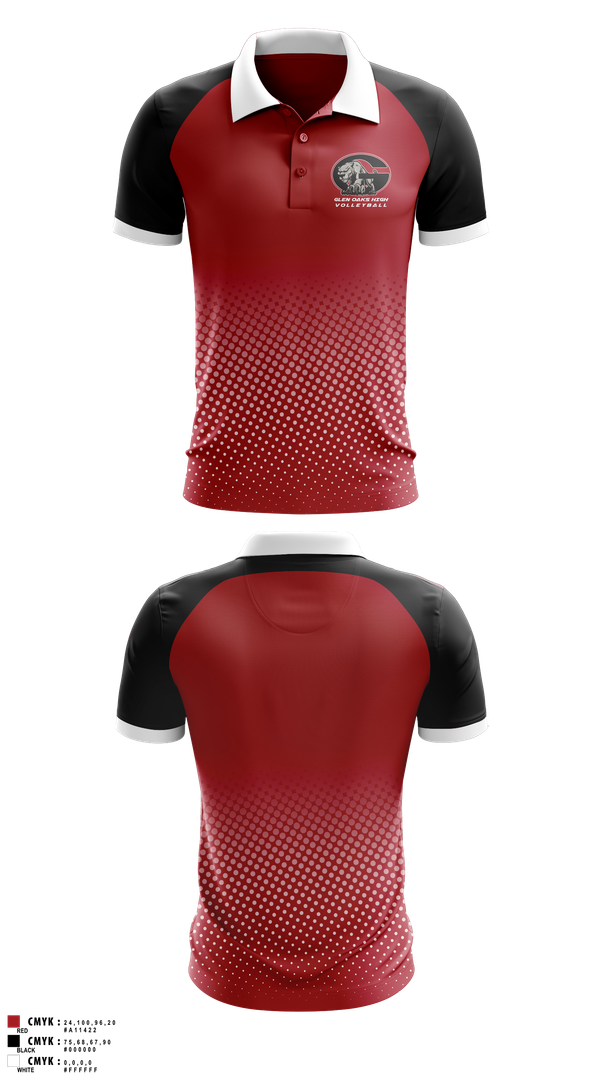 Short Sleeve Performance Polo, Glen Oaks High, Women's Volleyball, Teamtime, Team time, sublimation, custom sports apparel, team uniforms, spirit wear, spiritwear, sports uniforms, custom shirts, team store, custom team store, fundraiser sports, apparel fundraiser