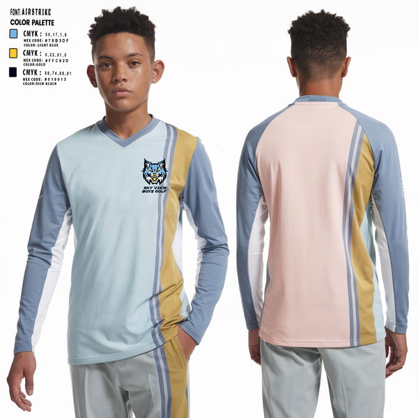 Long Sleeve Performance Shirt, Sky View Boys Golf, Golf, Teamtime, Team time, sublimation, custom sports apparel, team uniforms, spirit wear, spiritwear, sports uniforms, custom shirts, team store, custom team store, fundraiser sports, apparel fundraiser