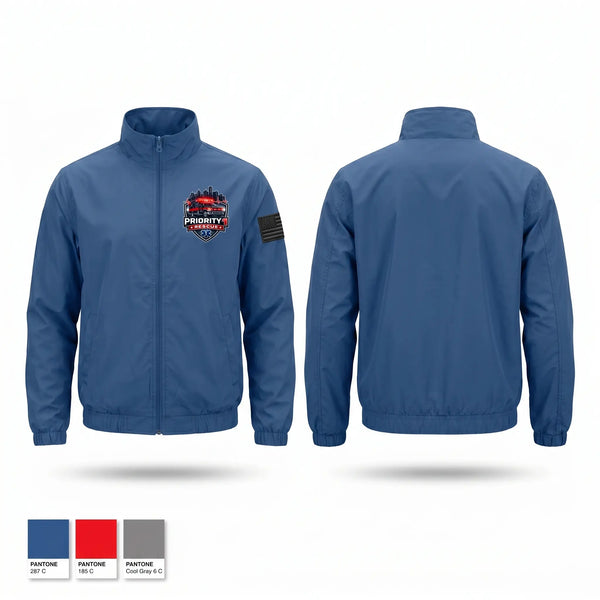 Windbreaker, Priority 1 Rescue, EMS/EMT, Teamtime, Team time, sublimation, custom sports apparel, team uniforms, spirit wear, spiritwear, sports uniforms, custom shirts, team store, custom team store, fundraiser sports, apparel fundraiser