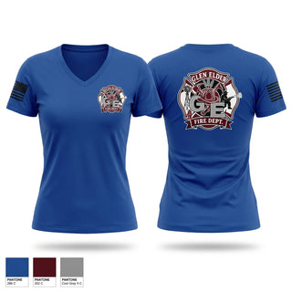 Womens Short Sleeve Vneck Shirt, Glen Elder Fire Department, Fire Department, Teamtime, Team time, sublimation, custom sports apparel, team uniforms, spirit wear, spiritwear, sports uniforms, custom shirts, team store, custom team store, fundraiser sports, apparel fundraiser