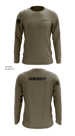 Long Sleeve Performance Shirt, Flathead County Sheriff's Office, Police, Teamtime, Team time, sublimation, custom sports apparel, team uniforms, spirit wear, spiritwear, sports uniforms, custom shirts, team store, custom team store, fundraiser sports, apparel fundraiser
