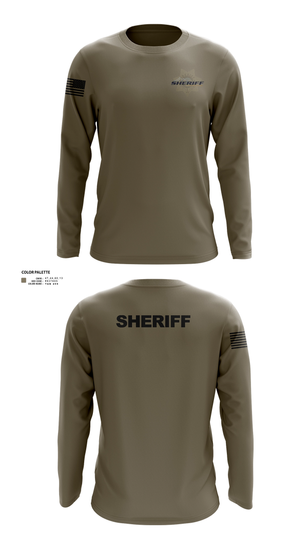 Long Sleeve Performance Shirt, Flathead County Sheriff's Office, Police, Teamtime, Team time, sublimation, custom sports apparel, team uniforms, spirit wear, spiritwear, sports uniforms, custom shirts, team store, custom team store, fundraiser sports, apparel fundraiser