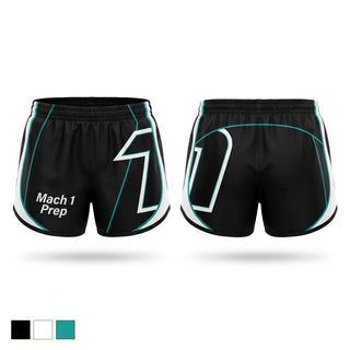 Womens Shorts, Mach 1 Prep, Track & Field, Teamtime, Team time, sublimation, custom sports apparel, team uniforms, spirit wear, spiritwear, sports uniforms, custom shirts, team store, custom team store, fundraiser sports, apparel fundraiser