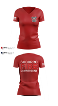 Socorro fire department  Women's Short Sleeve V-neck Shirt - 2