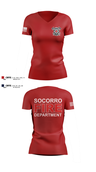 Womens Short Sleeve Vneck Shirt, Socorro fire department, Fire Department, Teamtime, Team time, sublimation, custom sports apparel, team uniforms, spirit wear, spiritwear, sports uniforms, custom shirts, team store, custom team store, fundraiser sports, apparel fundraiser