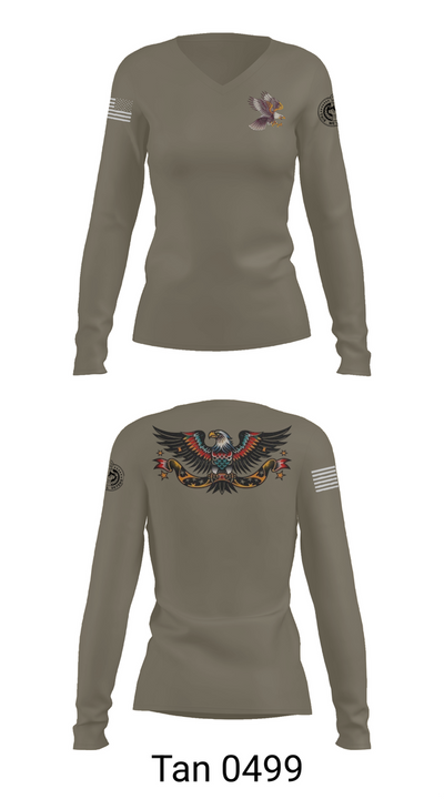 ECHO 75692677 Women's Long Sleeve V-neck Shirt - 77
