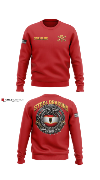 Crew Neck Sweatshirt, 2-82 FAR, 1CD DIVARTY, SPUR, Army, Teamtime, Team time, sublimation, custom sports apparel, team uniforms, spirit wear, spiritwear, sports uniforms, custom shirts, team store, custom team store, fundraiser sports, apparel fundraiser