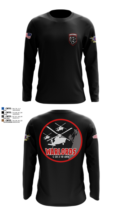 2-10 AHB Knighthawks 14380811 Long Sleeve Performance Shirt 69