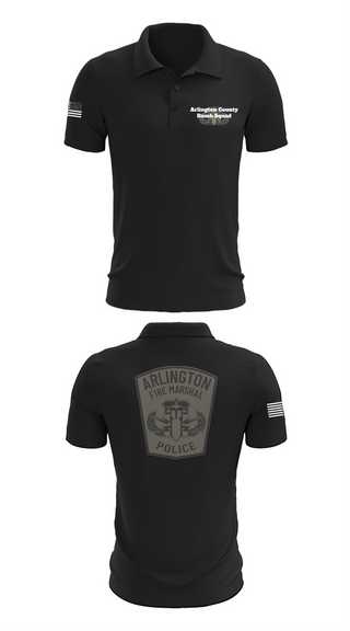 Short Sleeve Performance Polo, Arlington County Bomb Squad, Fire Department, Teamtime, Team time, sublimation, custom sports apparel, team uniforms, spirit wear, spiritwear, sports uniforms, custom shirts, team store, custom team store, fundraiser sports, apparel fundraiser