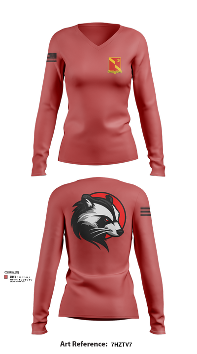 3-27 68507802 Women's Long Sleeve V-neck Shirt - 102