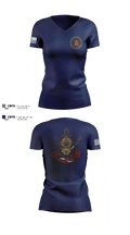 DFD STATION 1 17541502 Women's Short Sleeve V-neck Shirt - 1