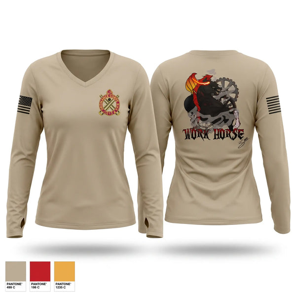 Womens Long Sleeve Vneck Shirt, 1-51 ada, Army, Teamtime, Team time, sublimation, custom sports apparel, team uniforms, spirit wear, spiritwear, sports uniforms, custom shirts, team store, custom team store, fundraiser sports, apparel fundraiser