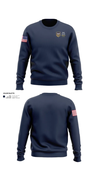 Crew Neck Sweatshirt, True Valor Realty, , Teamtime, Team time, sublimation, custom sports apparel, team uniforms, spirit wear, spiritwear, sports uniforms, custom shirts, team store, custom team store, fundraiser sports, apparel fundraiser