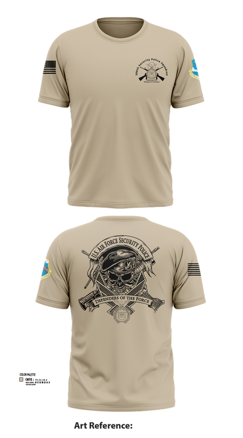 Short Sleeve Performance Shirt, 380th Security Police Squadron, , Teamtime, Team time, sublimation, custom sports apparel, team uniforms, spirit wear, spiritwear, sports uniforms, custom shirts, team store, custom team store, fundraiser sports, apparel fundraiser
