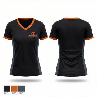 Womens Short Sleeve Vneck Shirt, Iron mountain outlaws, Wrestling, Teamtime, Team time, sublimation, custom sports apparel, team uniforms, spirit wear, spiritwear, sports uniforms, custom shirts, team store, custom team store, fundraiser sports, apparel fundraiser