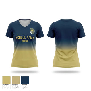 Womens Short Sleeve Vneck Shirt, Antonito Trojans, Spirit Store, Teamtime, Team time, sublimation, custom sports apparel, team uniforms, spirit wear, spiritwear, sports uniforms, custom shirts, team store, custom team store, fundraiser sports, apparel fundraiser
