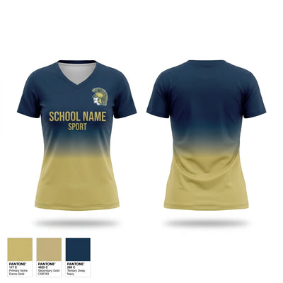 Antonito Trojans Women's Short Sleeve V-neck Shirt - 1