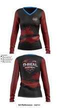 D-real elite boyz 47606971 Women's Long Sleeve V-neck Shirt - 1