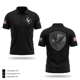 Short Sleeve Performance Polo, The Colony Police SWAT, Police, Teamtime, Team time, sublimation, custom sports apparel, team uniforms, spirit wear, spiritwear, sports uniforms, custom shirts, team store, custom team store, fundraiser sports, apparel fundraiser